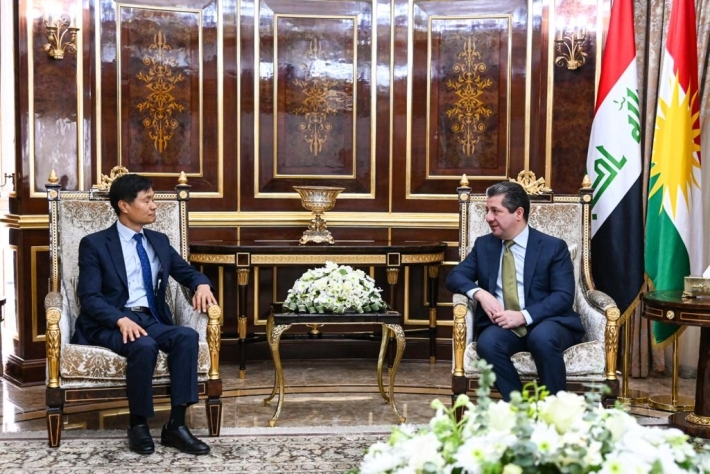 مسرور بارزاني والسفير الكوري لدى العراق يبحثان سبل توطيد العلاقات بين إقليم كوردستان وكوريا