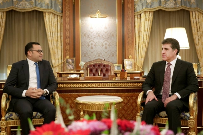 رئيس إقليم كوردستان يستقبل القنصل العام الجديد لتركيا في اربيل