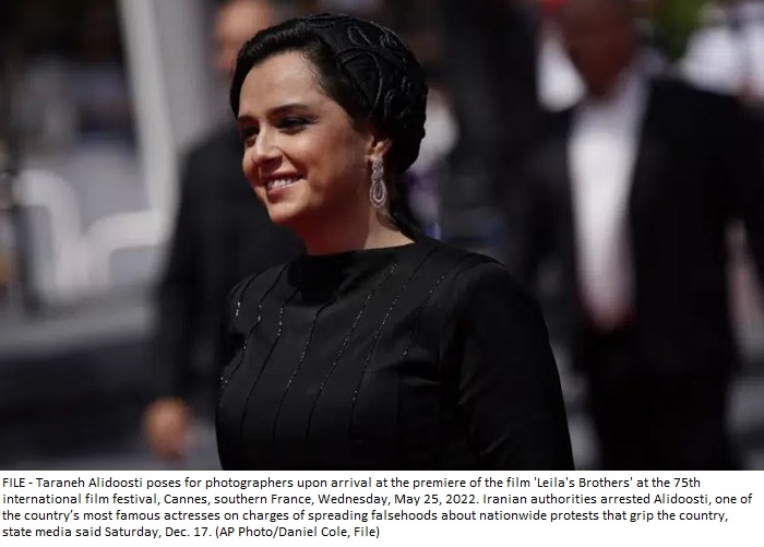 Iran authorities arrest actress of Oscar-winning movie