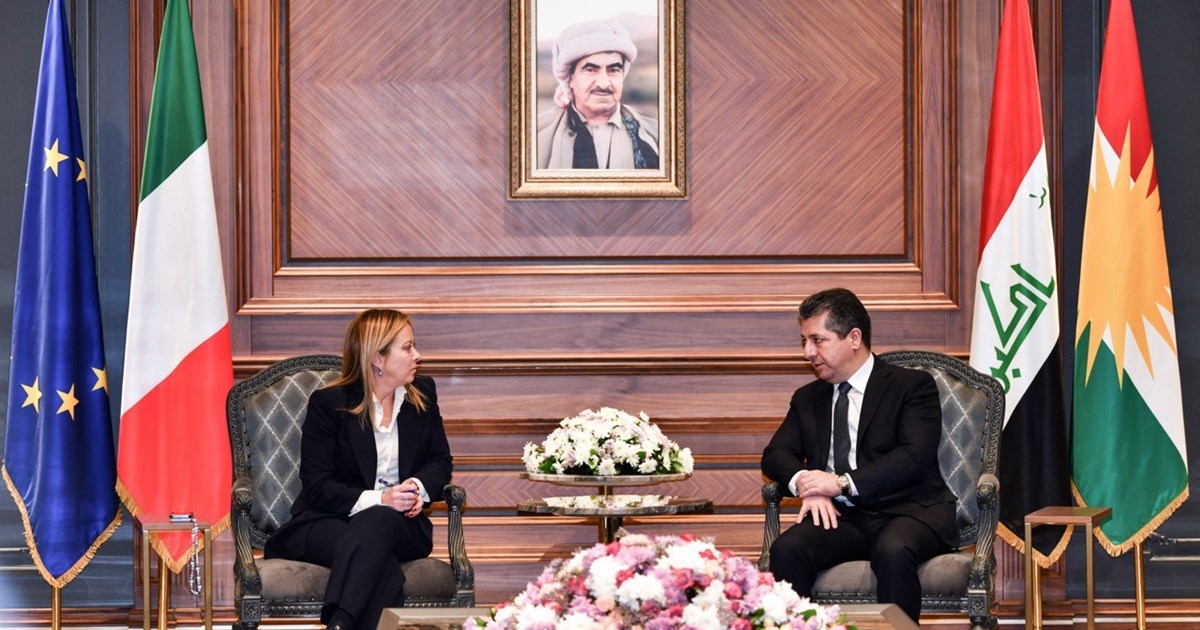 Prime Minister Barzani meets with Italian counterpart