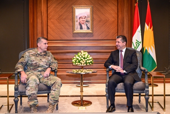 مسرور بارزاني وقائد قوات التحالف في العراق وسوريا يؤكدان أهمية تعزيز التنسيق بين البيشمركة والجيش العراقي