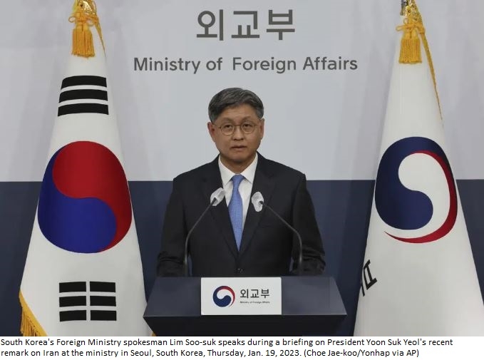 S. Korea, Iran summon each other’s envoys over Yoon comment