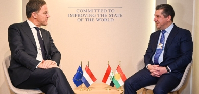 KRG PM Masrour Barzani meets with his Dutch counterpart Mark Rutte in Davos