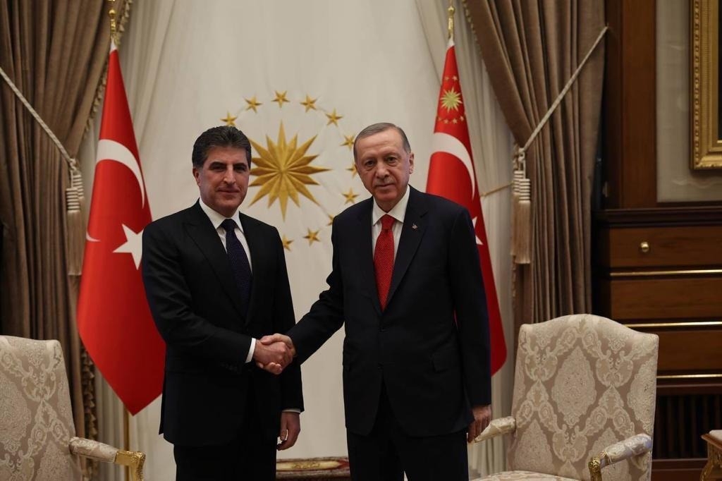 نيجيرفان بارزاني يبحث مع أردوغان أوضاع كوردستان والعراق وسبل تعزيز التعاون في مجال الطاقة وأمن الحدود
