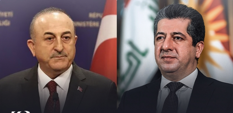 رئيس حكومة إقليم كوردستان يتحدث هاتفياً مع وزير الخارجية التركي