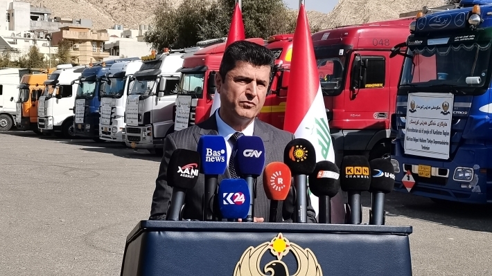 دهوك ترسل 23 شاحنة مساعدات إلى شمال وغربي كوردستان