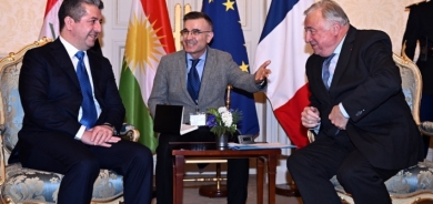 باريس.. رئيس حكومة إقليم كوردستان يلتقي رئيس مجلس الشيوخ الفرنسي