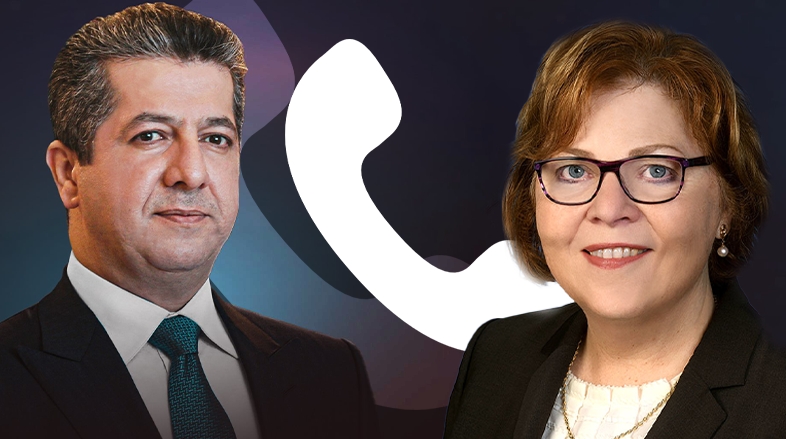 رئيس حكومة إقليم كوردستان يتلقى اتصالاً هاتفياً من مساعدة وزير الخارجية الأمريكي