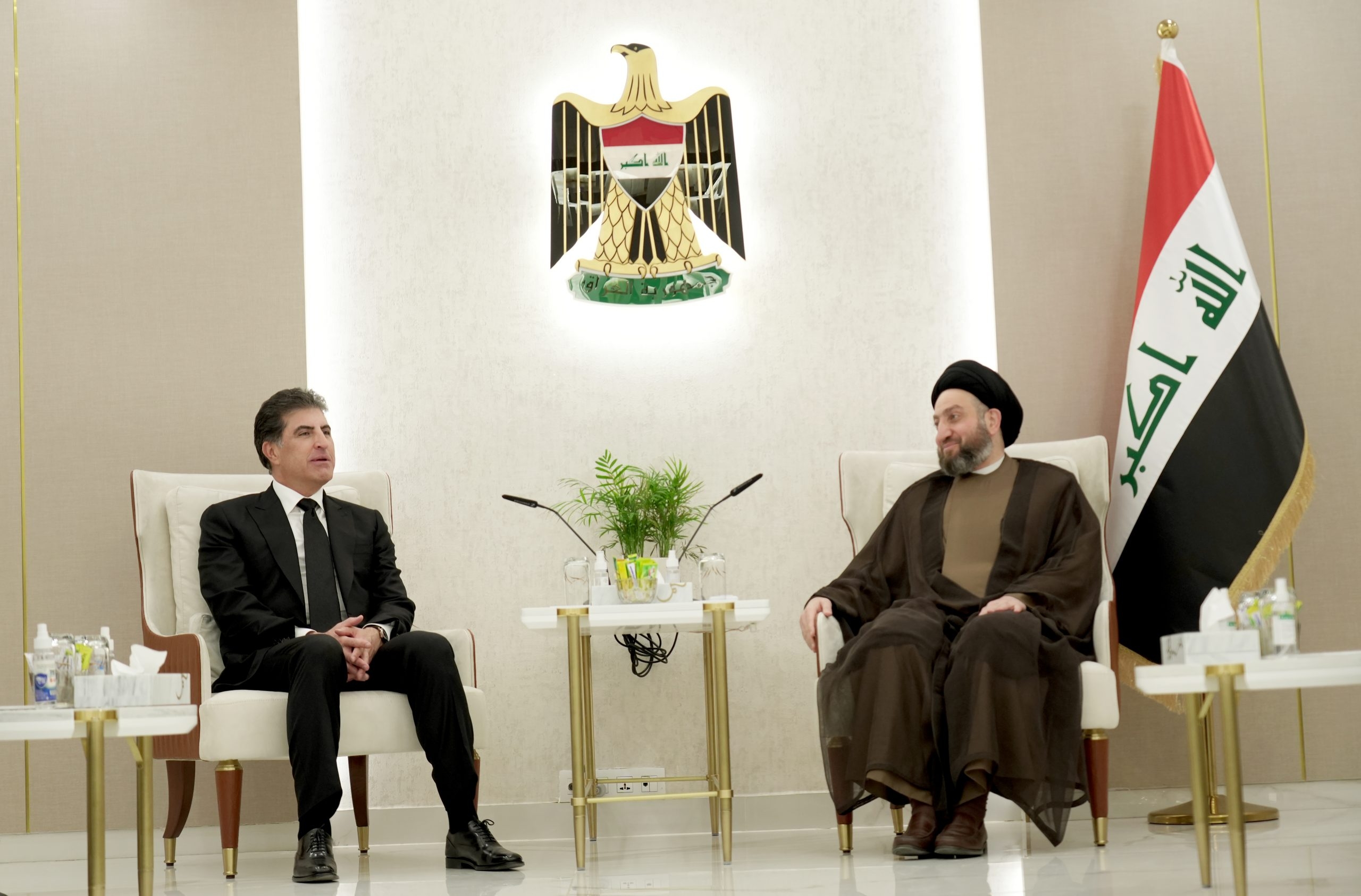 President Nechirvan Barzani meets with the Head of the National Wisdom Movement