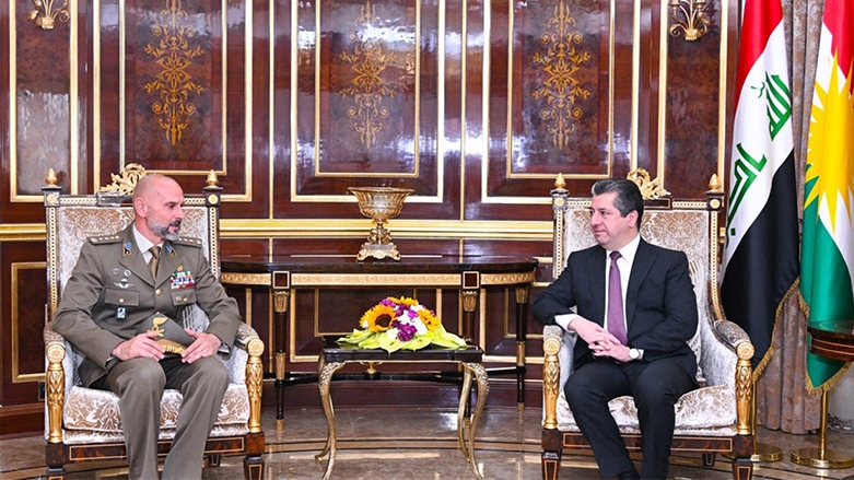 رئيس حكومة كوردستان يستقبل قائد القوات الإيطاليّة في العراق والإقليم