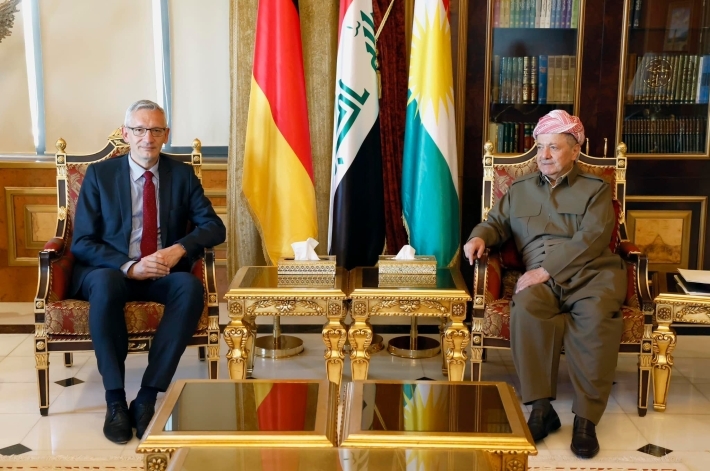 الرئيس بارزاني يبحث مع السفير الألماني أوضاع العراق وعلاقات أربيل - بغداد