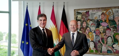 رئيس إقليم كوردستان يجتمع مع المستشار الألماني في برلين