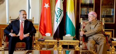 الرئيس بارزاني يستقبل وزير الخارجية التركي