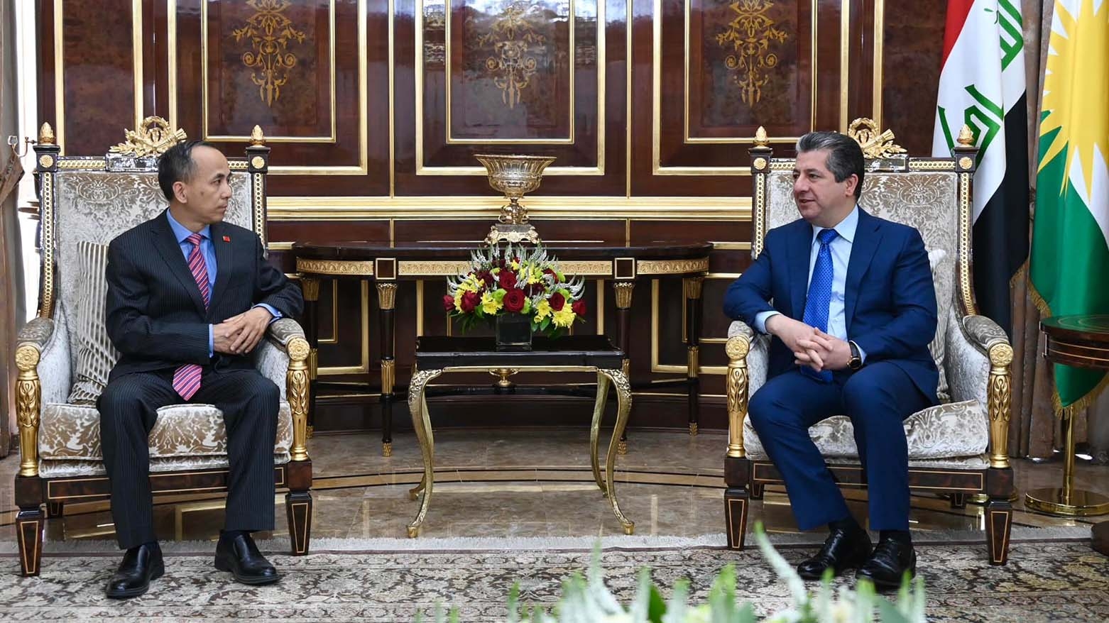 رئيس حكومة كوردستان يستقبل القنصل العام الصيني الجديد لدى كوردستان