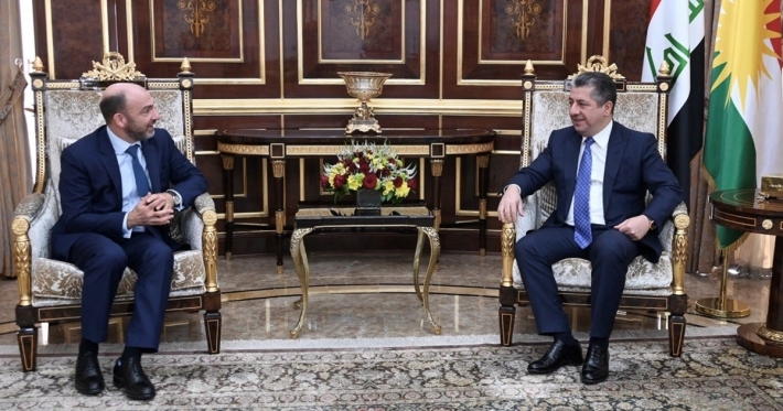 مسرور بارزاني والسفير البلجيكي لدى العراق يبحثان تعزيز العلاقات التجارية بين إقليم كوردستان وبلجيكا