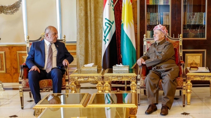 الرئيس بارزاني يستقبل وزير الدفاع العراقي