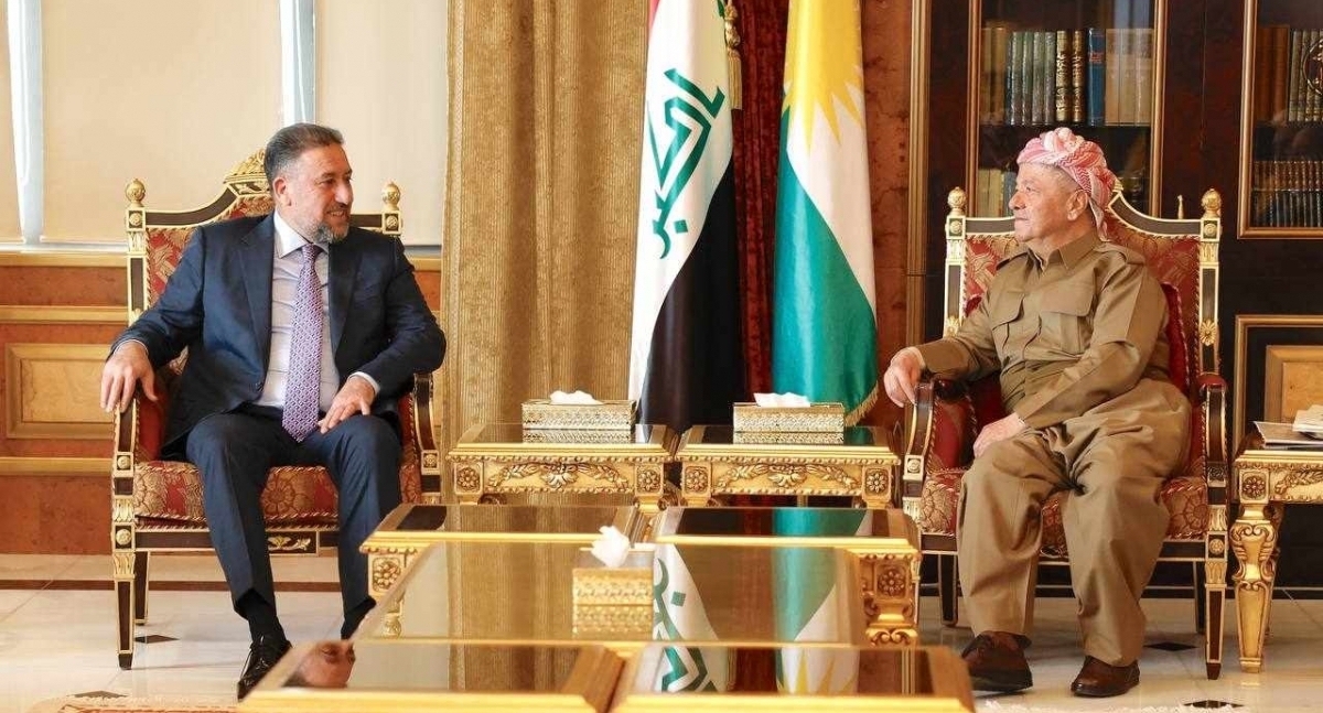 Kurdish Leader Masoud Barzani Meets Head of al-Siyada Coalition to Discuss Regional Developments