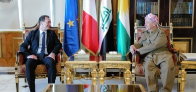 الرئيس بارزاني يستقبل السفير الفرنسي لدى العراق