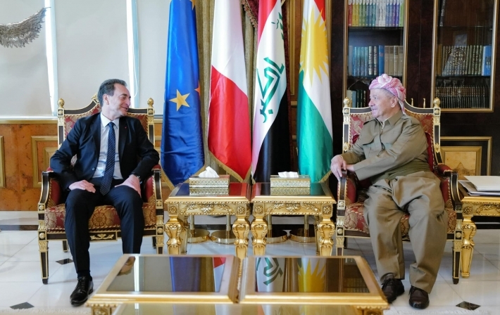 الرئيس بارزاني يستقبل السفير الفرنسي لدى العراق