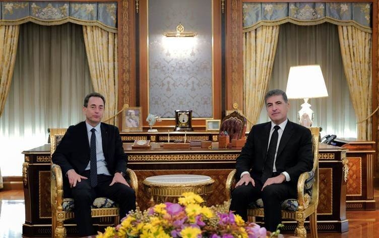 رئيس إقليم كوردستان يناقش مع سفير فرنسا بالعراق العلاقات الثنائية والتطورات في الشرق الأوسط