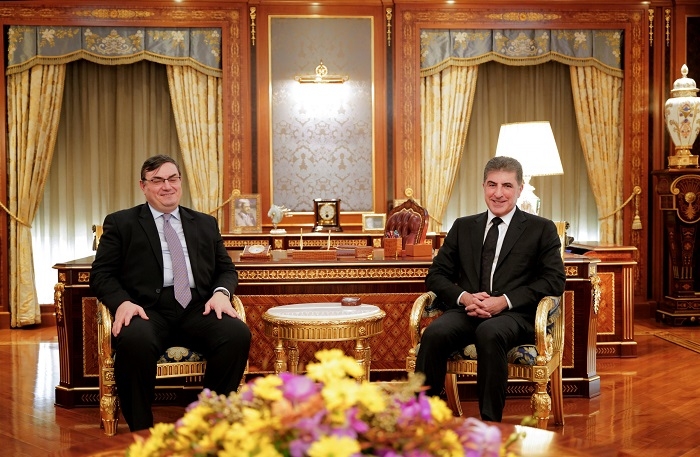 President Nechirvan Barzani receives Austrian Ambassador