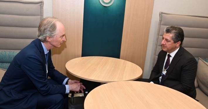 مسرور بارزاني يجتمع مع الممثل الخاص للأمين العام للأمم المتحدة في سوريا