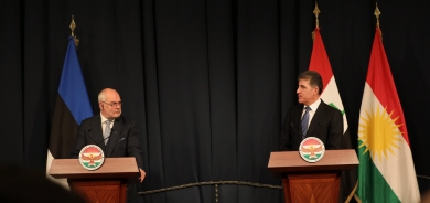President Nechirvan Barzani meets with Estonia’s President Alar Karis