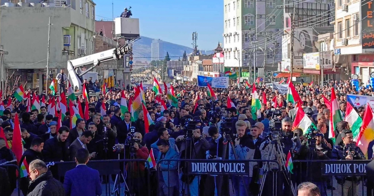 Outcry in Duhok as Demonstrators Condemn Iranian Missile Strikes on Erbil's Residential Areas