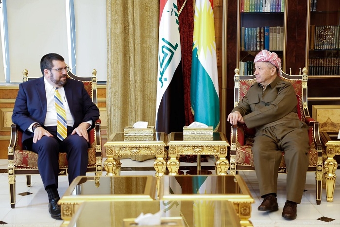 President Barzani and Charge d’Affaires David Burger Hold Diplomatic Talks on Regional Security and Cooperation