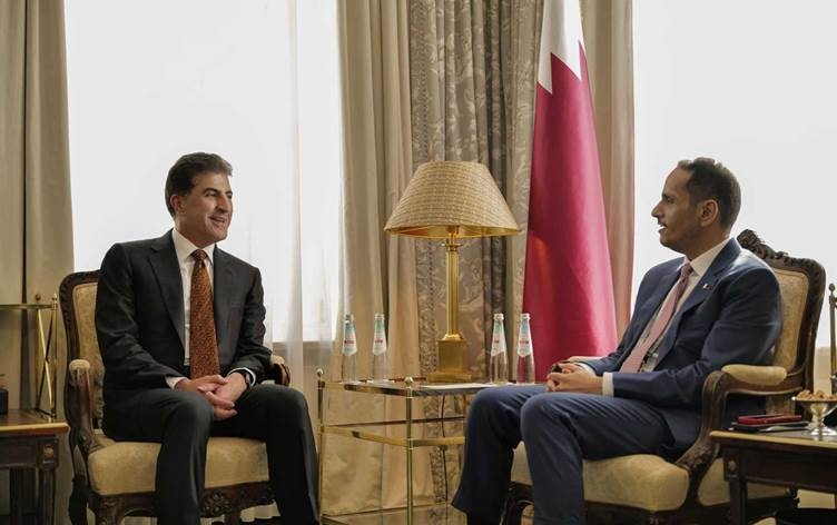 رئيس إقليم كوردستان ورئيس وزراء قطر يبحثان الأوضاع المعقدة بالشرق الأوسط