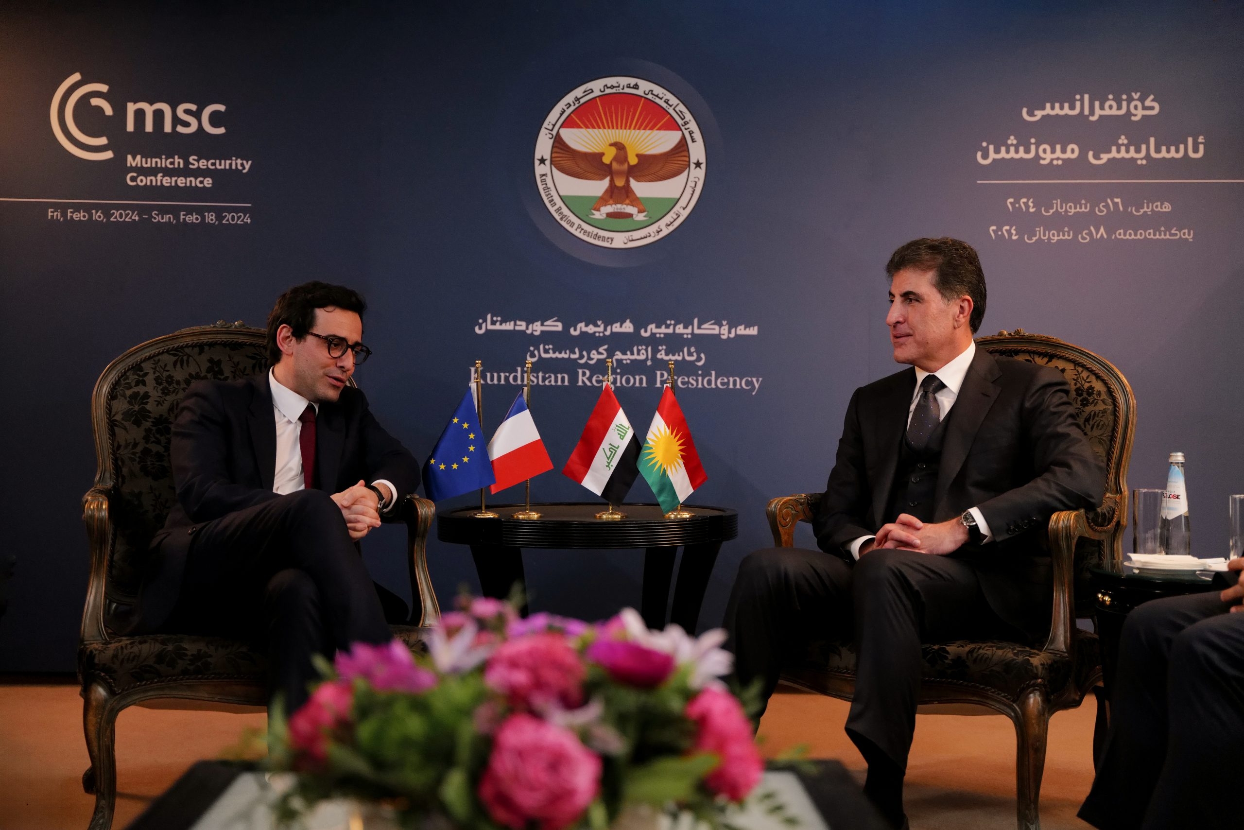 President Nechirvan Barzani expresses appreciation for France’s valuable support in meeting with Foreign Minister
