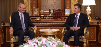 President Nechirvan Barzani receives UK Ambassador to Iraq