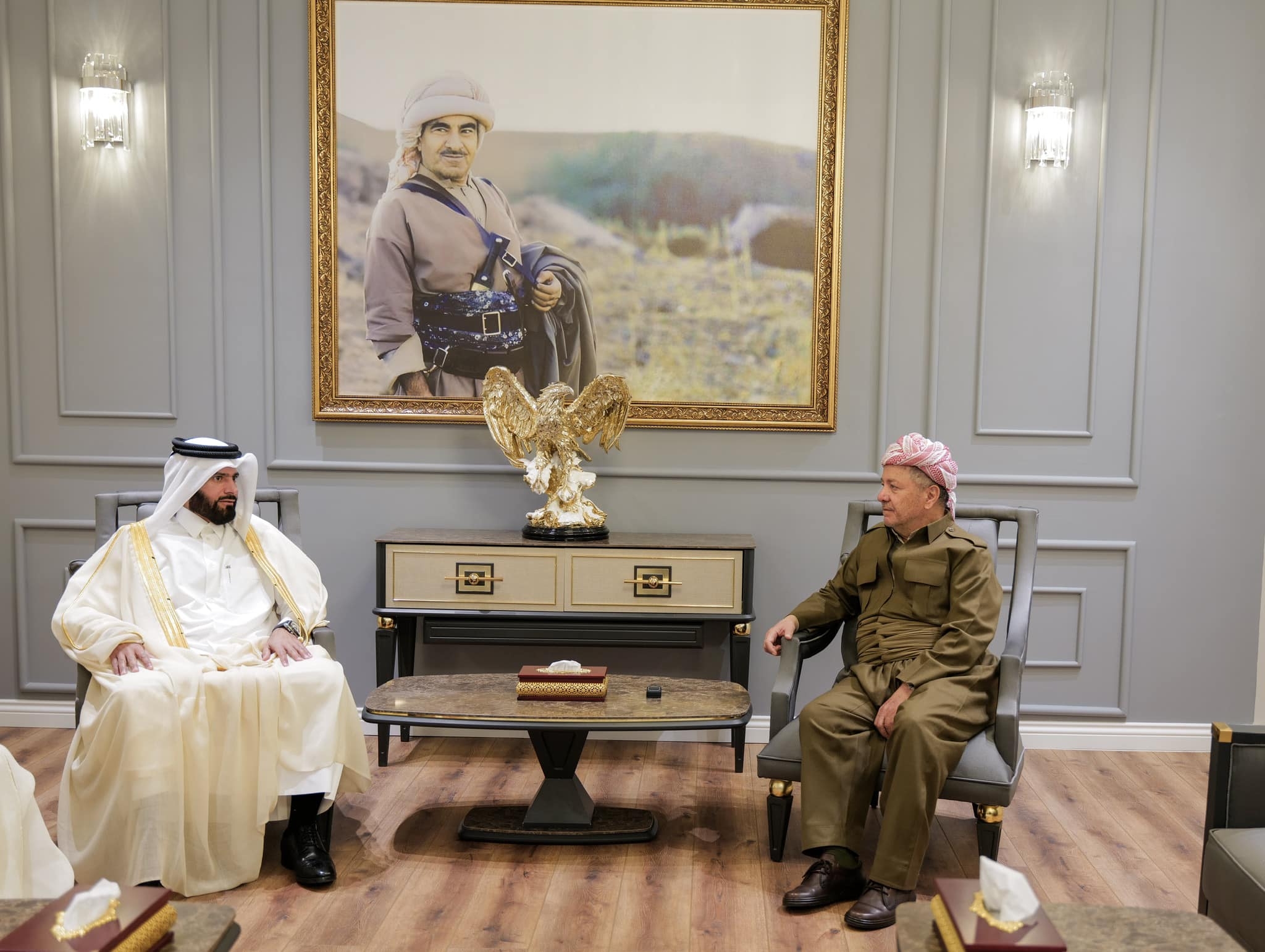 السفير القطري لدى العراق ينقل تعازي الأمير تميم ورئيس الوزراء محمد بن عبد الرحمن إلى الرئيس بارزاني