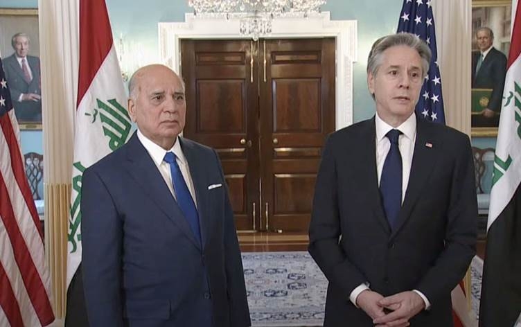 وزير الخارجية العراقي يجتمع مع نظيره الأميركي أنطوني بلينكن في واشنطن