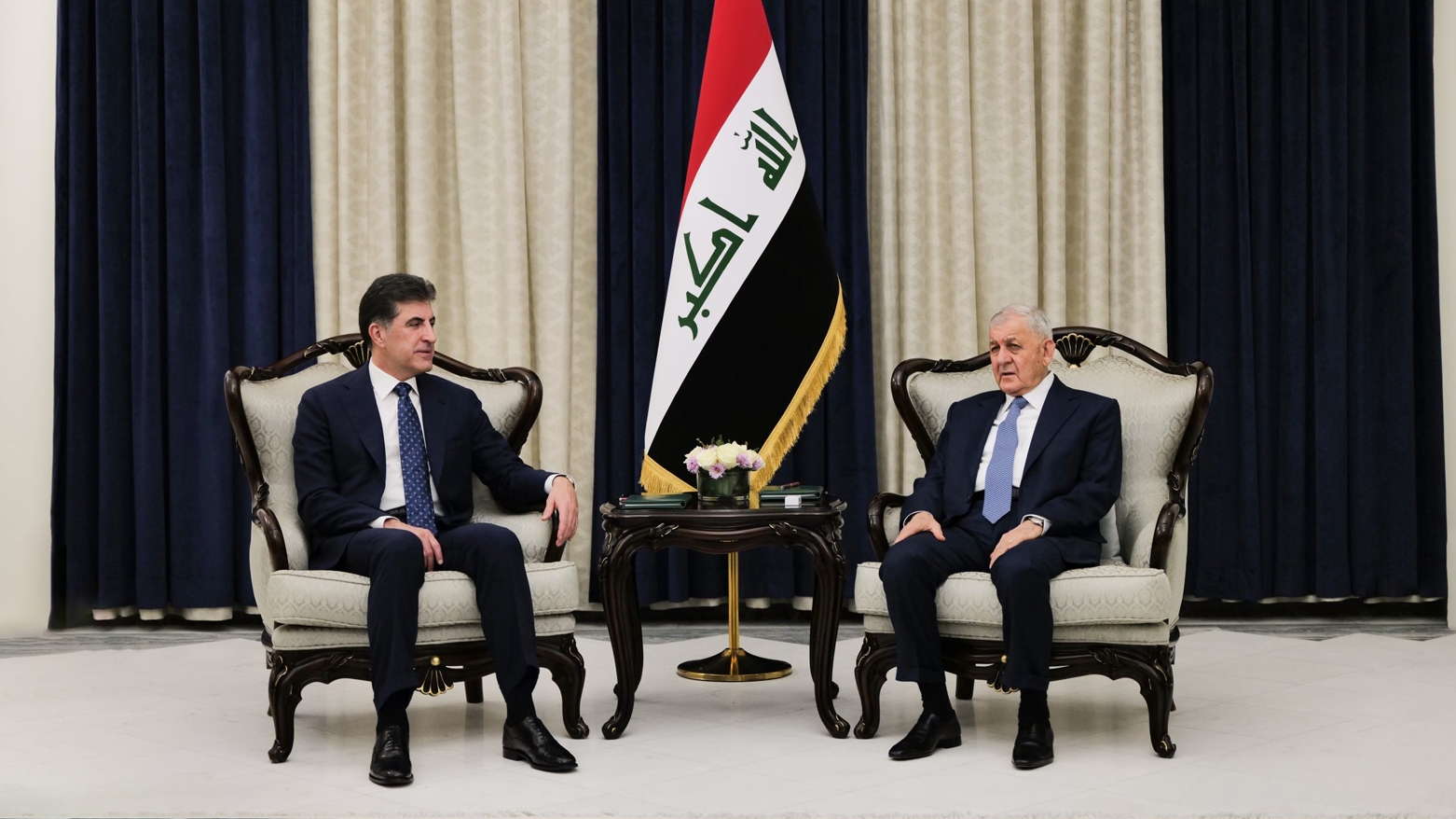 بغداد.. رئيس إقليم كوردستان يجتمع مع رئيس جمهورية العراق
