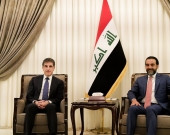 President Nechirvan Barzani meets with Mohamed al-Halbousi