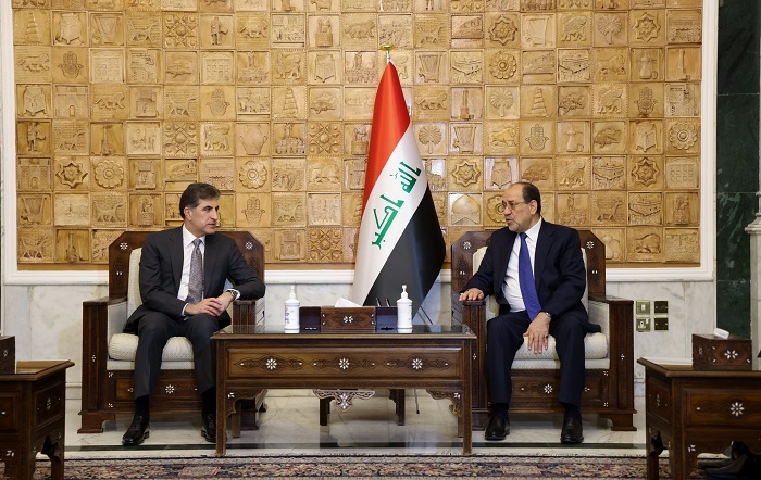 President Nechirvan Barzani and leaders of Iraq engage in discussions concerning the state of the country