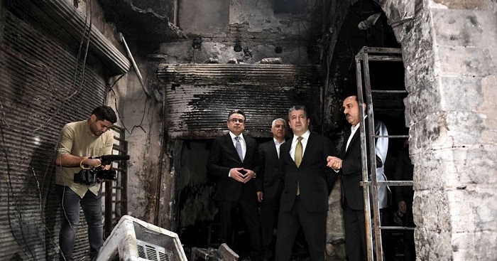 Kurdistan Region Prime Minister Expresses Gratitude to Teams for Controlling Bazaar Fire