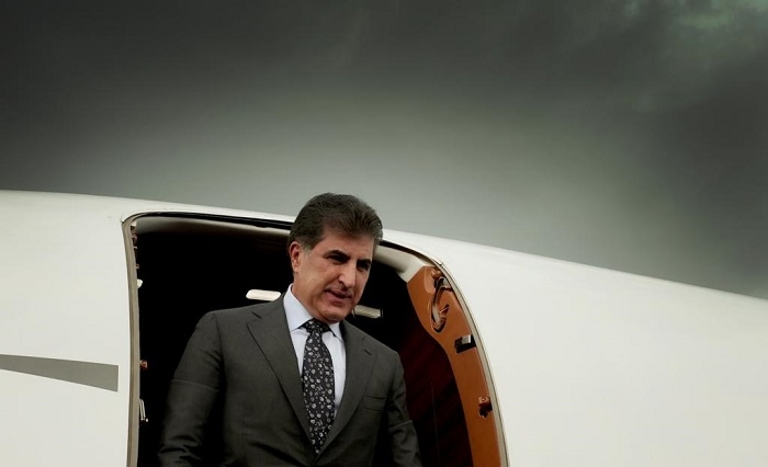 President Nechirvan Barzani arrives back in Erbil from Tehran