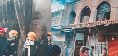 حريق في سوق القيصرية القديم بكركوك.. النيران تطال نحو 100 محل ومخزن