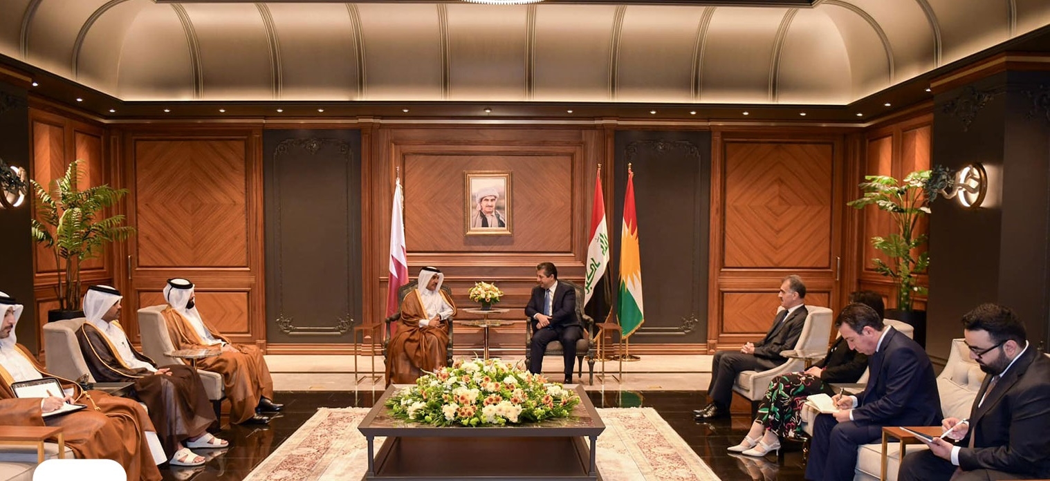 مسرور البارزاني يستقبل امين عام وزارة الخارجية القطرية والوفد المرافق له