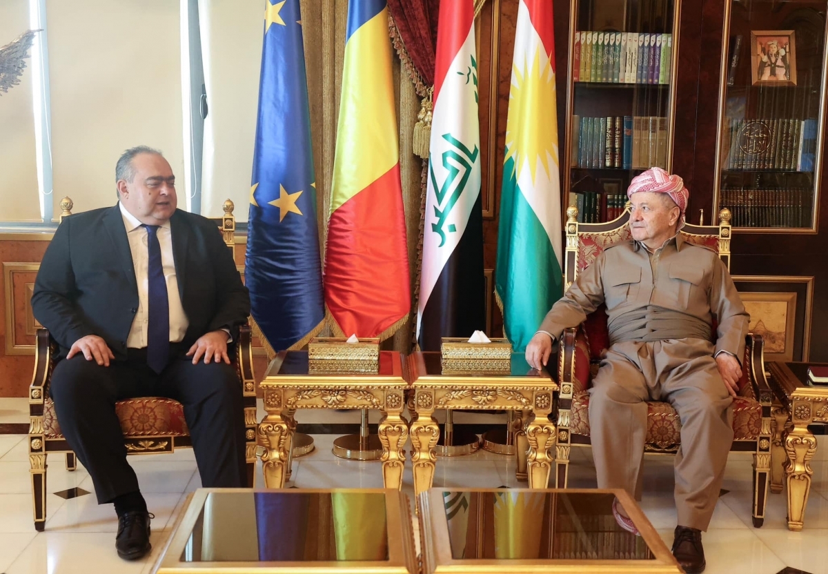 الرئيس بارزاني يستقبل سفير رومانيا لدى العراق