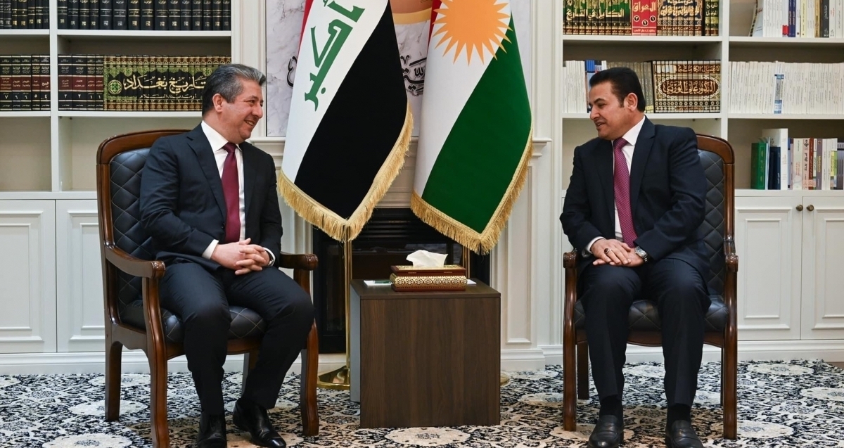 Kurdistan Region PM Masrour Barzani Meets with Iraqi National Security Advisor Qasim al-Araji in Baghdad