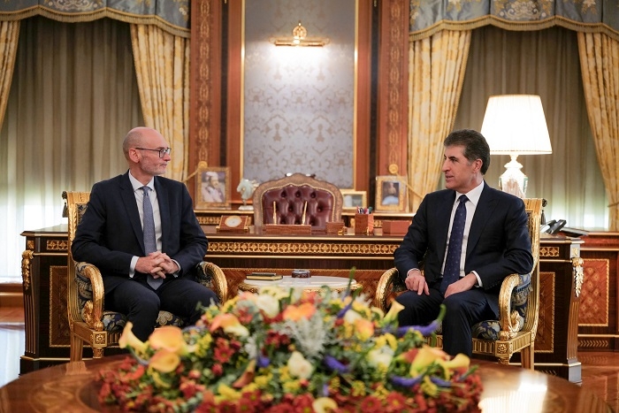 President Nechirvan Barzani meets with UK Ambassador to Iraq