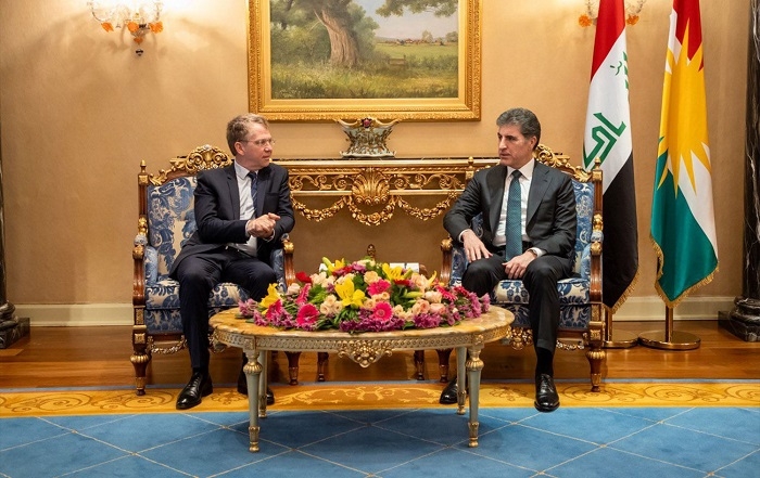 Kurdistan Region President Nechirvan Barzani Meets with French Ambassador, Discusses Parliamentary Elections and Bilateral Relations