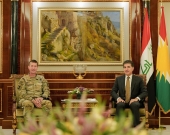 President Nechirvan Barzani meets with the Commander-in-Chief of the Coalition Forces