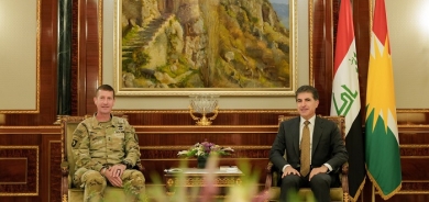 President Nechirvan Barzani meets with the Commander-in-Chief of the Coalition Forces