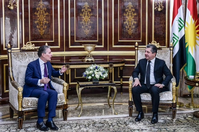 PM Masrour Barzani and Dutch Ambassador Hans Sandee Discuss Bilateral Relations and Regional Developments