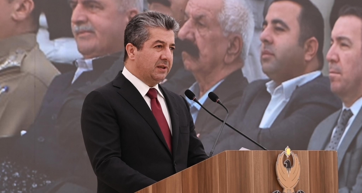 PM Masrour Barzani Calls for Official Recognition of Halabja as a Province, Lays Foundation Stone for Silo Project