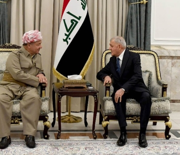 بحضور عدد من السياسيين.. الرئيس بارزاني يجتمع مع رئيس جمهورية العراق